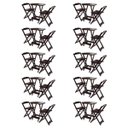Ver imagem 1 de Kit 10 Jogos De Mesa Bistrô De Madeira Com 2 Cadeiras Dobravel Ideal Para Bar E Restaurante Tabaco