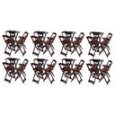Ver imagem 1 de Kit 8 Jogos De Mesa Bistrô De Madeira Com 4 Cadeiras Dobravel Ideal Para Bar E Restaurante Imbuia