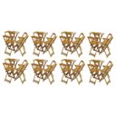 Ver imagem 1 de Kit 8 Jogos De Mesa Bistrô De Madeira Com 4 Cadeiras Dobravel Ideal Para Bar E Restaurante Mel