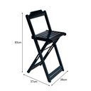 Ver imagem 4 de Kit 2 Jogos De Mesa Bistrô De Madeira Com 4 Cadeiras Dobravel Ideal Para Bar E Restaurante Preto