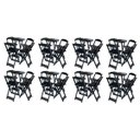 Ver imagem 1 de Kit 8 Jogos De Mesa Bistrô De Madeira Com 4 Cadeiras Dobravel Ideal Para Bar E Restaurante Preto