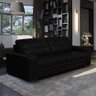 Sofá Decorativo Sala de Estar Punto Bipartido 4 Lugares 280cm Couro Preto - Mozzelar - 2