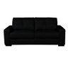 Sofá Decorativo Sala de Estar Punto Bipartido 4 Lugares 280cm Couro Preto - Mozzelar - 5