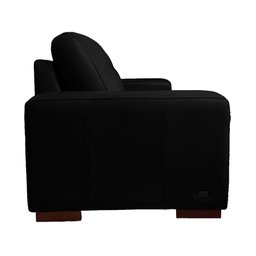 Sofá Decorativo Sala de Estar Punto Bipartido 4 Lugares 280cm Couro Preto - Mozzelar - 6