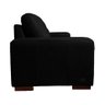 Sofá Decorativo Sala de Estar Punto Bipartido 4 Lugares 280cm Couro Preto - Mozzelar - 6