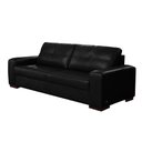Ver imagem 1 de Sofá Decorativo Sala de Estar Punto Bipartido 4 Lugares 280cm Couro Preto - Mozzelar