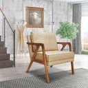 Ver imagem 5 de Poltrona Decorativa Monalisa Linho com Espuma D26 Dourado Loja Sheep
