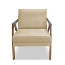 Ver imagem 2 de Poltrona Decorativa Monalisa Linho com Espuma D26 Dourado Loja Sheep