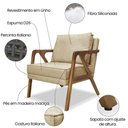 Ver imagem 7 de Poltrona Decorativa Monalisa Linho com Espuma D26 Dourado Loja Sheep