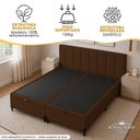 Ver imagem 6 de Cama Box com Baú King Royal Sleep Bipartido Sintético Marrom