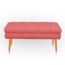 Ver imagem 1 de Puff Aparador Estofado Italy Decorativo Veludo Cor Rose