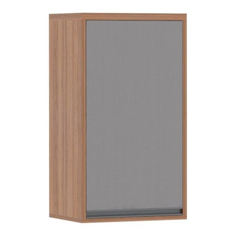 Armário Aéreo 40 Cm 1 Porta 1 Prateleira Vanilla Com Cinza