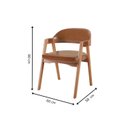 Ver imagem 5 de Conjunto Sala de Jantar Mesa Cone Amadeirada + 4 Cadeiras Gaia