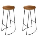 Ver imagem 1 de Kit 02 Banqueta Alta Aurum Peroba Preto Bar Cozinha Sala Jantar DHom
