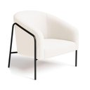 Ver imagem 7 de Poltrona Sala Industrial Alta Preto Stella Bouclê D03 - D'Rossi Cor Off White