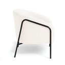 Ver imagem 6 de Poltrona Sala Industrial Alta Preto Stella Bouclê D03 - D'Rossi Cor Off White