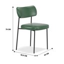 Ver mais imagens de Conjuto 4 Cadeiras Fixa Stela Courino Verde - Vallisa Decor