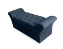 Ver imagem 2 de Kit Cabeceira Geovana e Calçadeira Veneza Solteiro 100cm Suede Renascer Decor:Azul Marinho