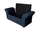 Ver imagem 3 de Kit Cabeceira Geovana e Calçadeira Veneza Solteiro 100cm Suede Renascer Decor:Azul Marinho
