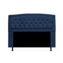 Ver imagem 4 de Kit Cabeceira Geovana e Calçadeira Veneza Solteiro 100cm Suede Renascer Decor:Azul Marinho