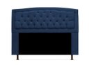 Ver imagem 4 de Kit Cabeceira Geovana e Calçadeira Veneza Solteiro 100cm Suede Renascer Decor:Azul Marinho