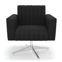Ver imagem 6 de Kit 2 Poltronas Giratória Viena Gomada Suede Preto Base Cromada - D’Rossi