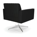 Ver imagem 4 de Kit 2 Poltronas Giratória Viena Gomada Suede Preto Base Cromada - D’Rossi
