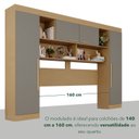 Ver mais imagens de Guarda-Roupa Modulado 4 Portas Apolo Premium Cinza/Jequitibá/Granizo