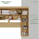 Ver imagem 6 de Guarda-Roupa Modulado 4 Portas Apolo Premium Cinza/Jequitibá/Granizo