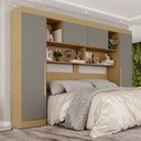 Ver imagem 1 de Guarda-Roupa Modulado 4 Portas Apolo Premium Cinza/Jequitibá/Granizo