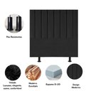 Ver imagem 5 de Cabeceira Cama Solteiro Box 100cm Luna Veludo e Frame Preto