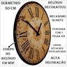 Relógio de Parede Grande 50cm Relógio Parede Antigo Vintage - 4