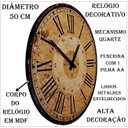 Ver imagem 4 de Relógio de Parede Grande 50cm Relógio Parede Antigo Vintage