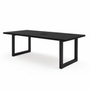 Ver imagem 3 de Mesa Reunião Industrial 1,80m x 90cm 100% MDF com Caixa de Tomadas Pés Metal F5 Office Cor:Preto