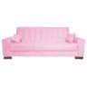 Sofá Cama 2 Lugares para Sala de Estar Lisboa Suede Rosa Bebê - D'Rossi - 1