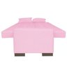 Sofá Cama 2 Lugares para Sala de Estar Lisboa Suede Rosa Bebê - D'Rossi - 3