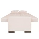 Ver imagem 3 de Sofá Cama 2 Lugares para Sala de Estar Lisboa Suede Bege - D'Rossi