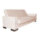 Ver imagem 2 de Sofá Cama 2 Lugares para Sala de Estar Lisboa Suede Bege - D'Rossi