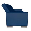 Ver imagem 3 de Sofá Cama 2 Lugares para Sala de Estar Lisboa Suede Azul Marinho - D'Rossi
