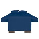 Ver imagem 4 de Sofá Cama 2 Lugares para Sala de Estar Lisboa Suede Azul Marinho - D'Rossi