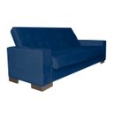 Ver imagem 2 de Sofá Cama 2 Lugares para Sala de Estar Lisboa Suede Azul Marinho - D'Rossi