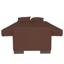 Ver imagem 3 de Sofá Cama 2 Lugares para Sala de Estar Lisboa Suede Marrom - D'Rossi