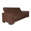 Ver imagem 2 de Sofá Cama 2 Lugares para Sala de Estar Lisboa Suede Marrom - D'Rossi
