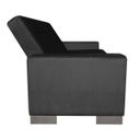 Ver imagem 3 de Sofá Cama 2 Lugares para Sala de Estar Lisboa Suede Preto - D'Rossi