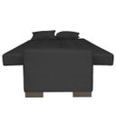Ver imagem 4 de Sofá Cama 2 Lugares para Sala de Estar Lisboa Suede Preto - D'Rossi