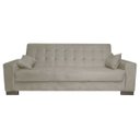 Ver imagem 1 de Sofá Cama 2 Lugares para Sala de Estar Lisboa Suede Marrom Rato - D'Rossi