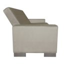 Ver imagem 3 de Sofá Cama 2 Lugares para Sala de Estar Lisboa Suede Marrom Rato - D'Rossi