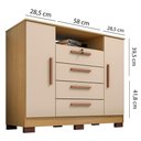 Ver imagem 6 de Comoda Rack 2 Portas 4 Gavetas Madri 121 Cm Carvalho Am Off White Incp