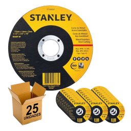 Disco de Corte Stanley Metal Inox 115mm X 1,0mm - 25 Unid. - 1