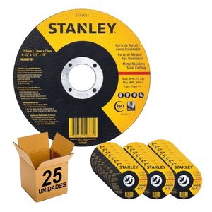Disco de Corte Stanley Metal Inox 115mm X 1,0mm - 25 Unid.